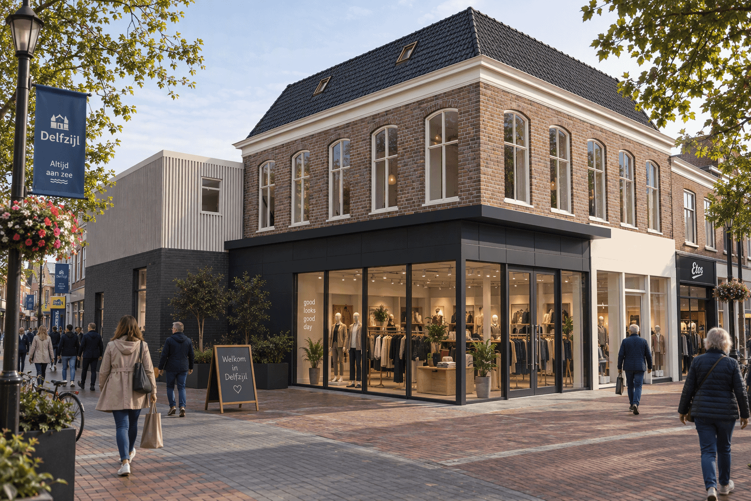 Realisatie appartementen boven winkels